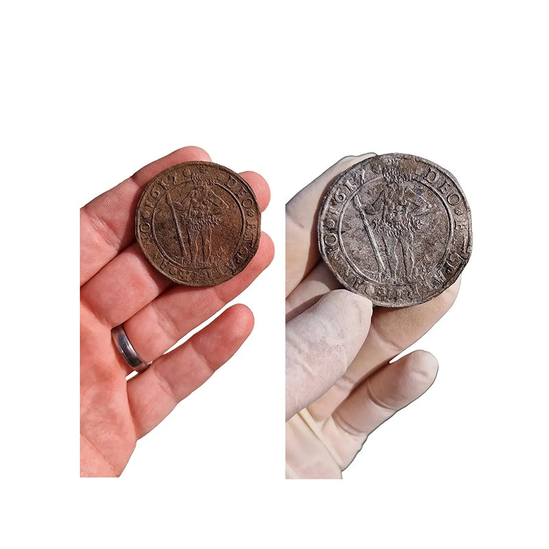 Metalldetektor Events Restaurations Komplettset für Bodenfunde mit 500ml Magic Potion, Dirt Remover Fundreiniger und Protection Wax